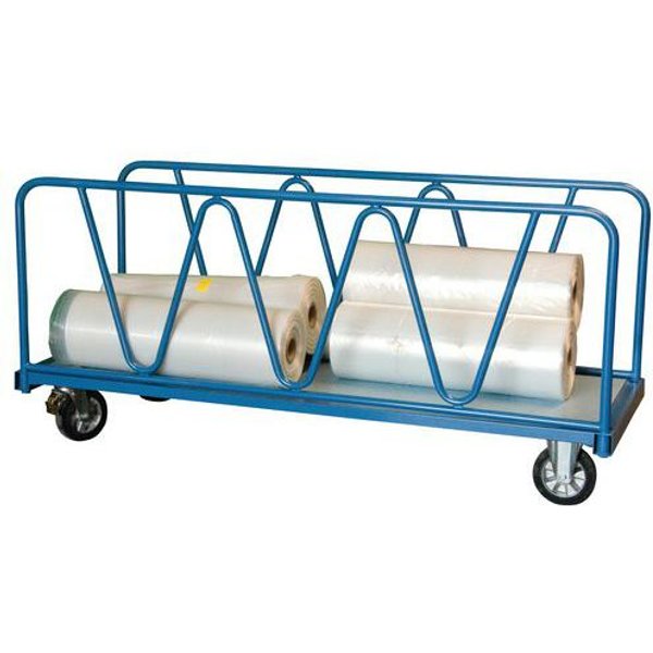 Carrello 1200Kg 1600X800 Mm 2 Sponde Ruote Disposte A Rettangolo,-image