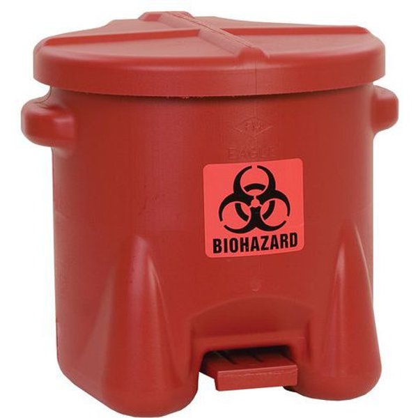 Contenitore Per Rifiuti A Rischio Biologico In Pehd Rosso Conforme Osha,-image