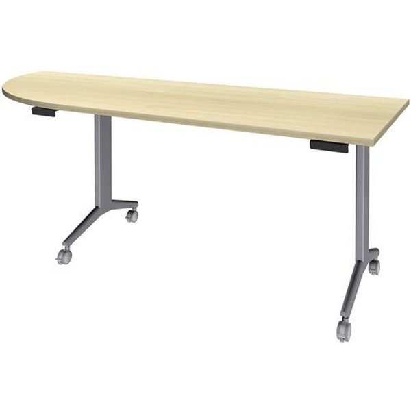 Tavolo 200X80 Cm Angolo Sx Acero/Piede Alluminio,-image