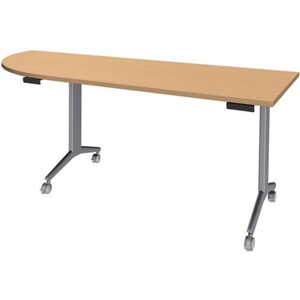 Tavolo 200X80 Cm Angolo Sx Faggio/Piede Alluminio,-image
