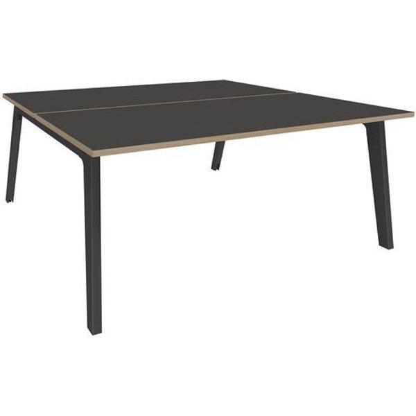 Scrivania A Due Lati L120Xp163, Carbone/Rovere Chiaro/Carb,-image