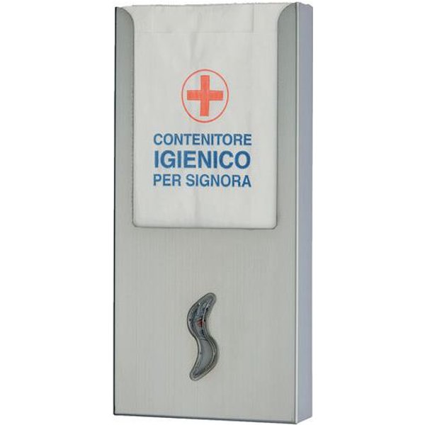 Distributore Di Sacchetti Igienici In Carta - Inoxaisi304 Satinato,-image