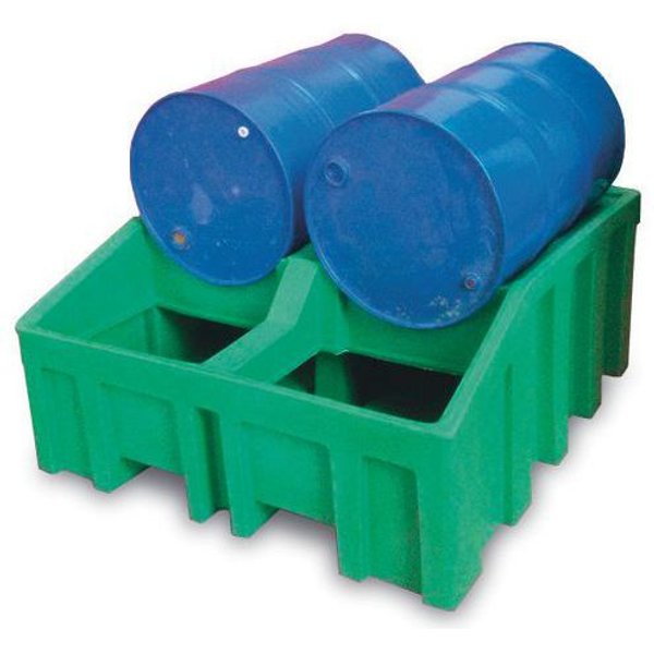 Vasca Di Prelievo Per 2 Fusti - In Polietilene Verde,-image