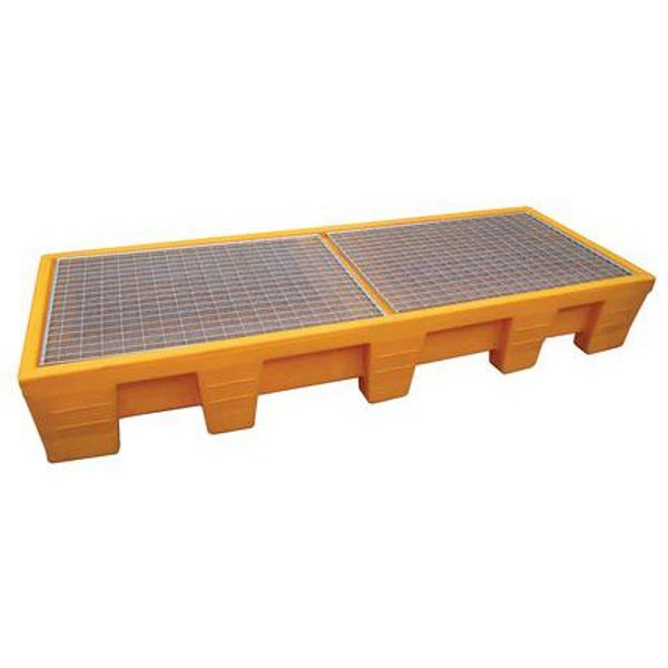 Vasca Di Contenimento 4 Fusti In Linea 450L Griglia Acciaio,-image