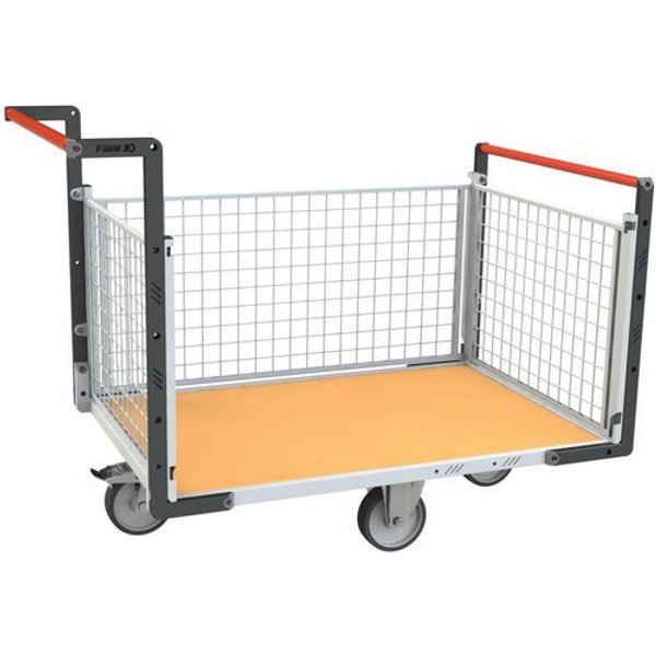 Carrello Grigliato Ruote Romboidali 2 Sponde-1075X735-500-Legno,-image