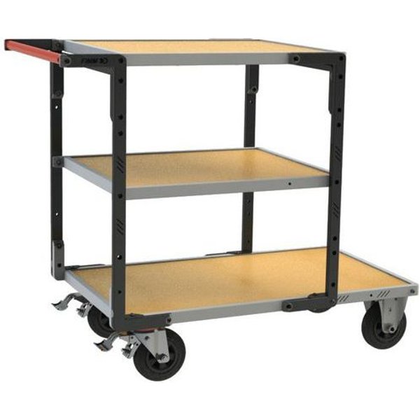 Carrello 1 Ripiano 1000X595 + 2 Ripiani 700X595-MéDium 400Kg,-image