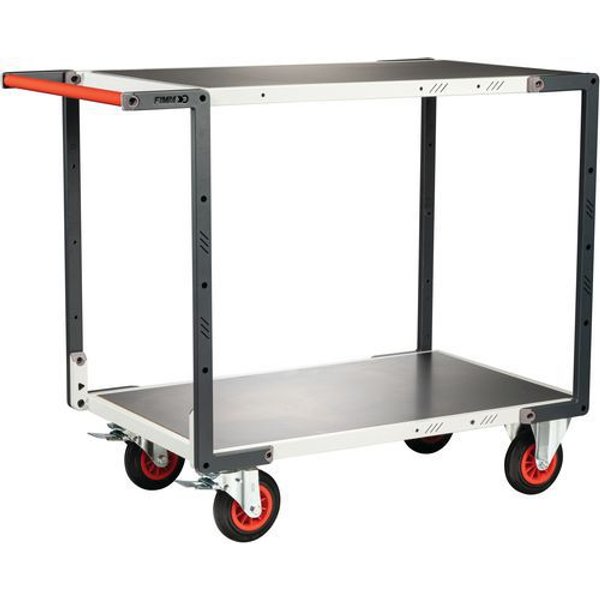 Carrello A 2 Ripiani 1000X595-Lamiera 400Kg,-image