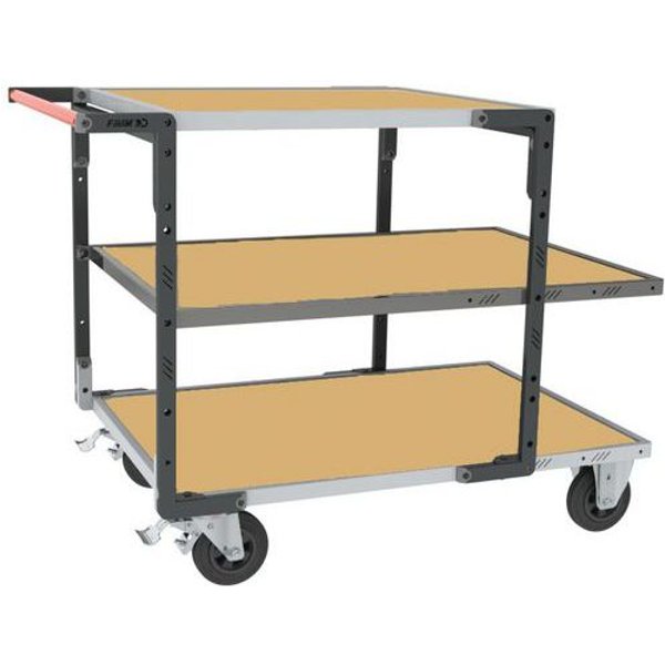 Carrello 2 Ripiani 1115X750 + 1 Ripiano 815X750-Medio 400Kg,-image