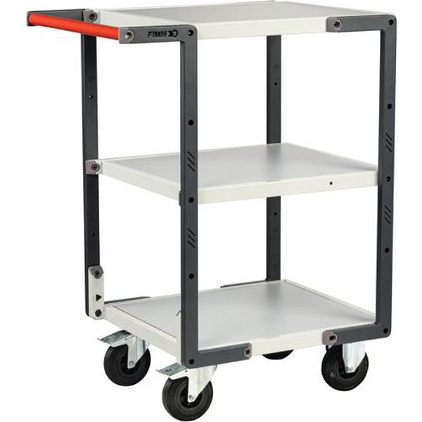 Carrello 250 Kg Ruote CC 3 Ripiani 550X495 - Melaminico,-image