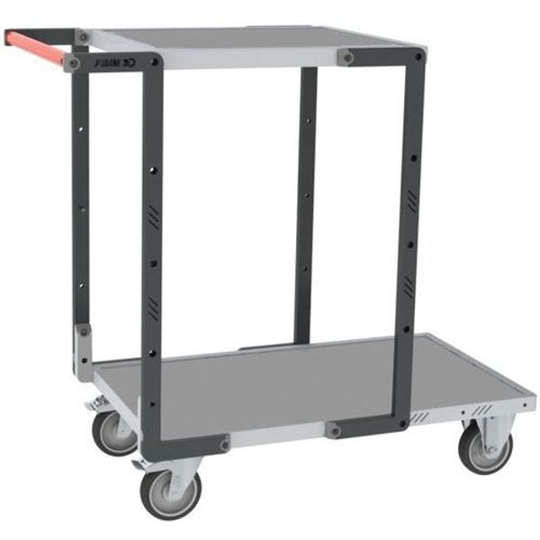Carrello 1 Ripiano 850X495 + 1 Ripiano 550X495-Lamiera 250Kg,-image