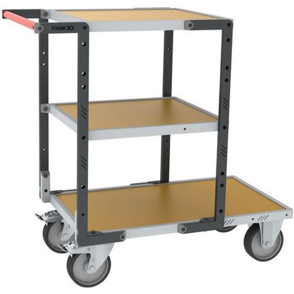 Carrello 1 Ripiano 850X495 + 2 Ripiani 550X495-Medio 400Kg,-image