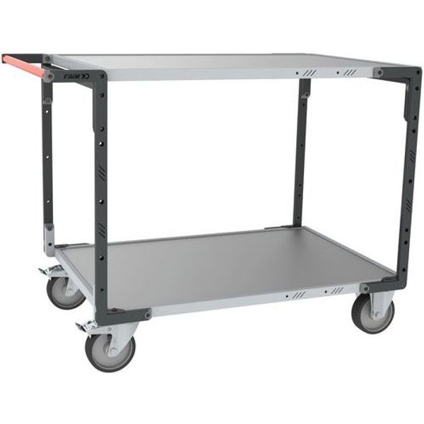 Carrello Flat-Pack Ruote TPE - 2 Ripiani 1115X750 - Lamiera,-image