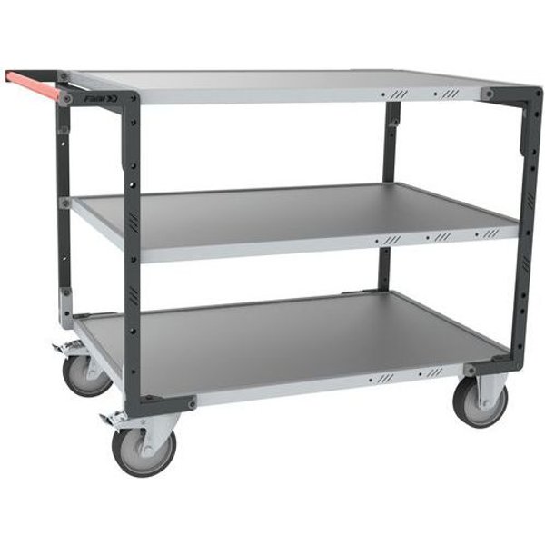 Carrello Flat-Pack Ruote TPE - 3 Ripiani 1115X750 - Lamiera,-image