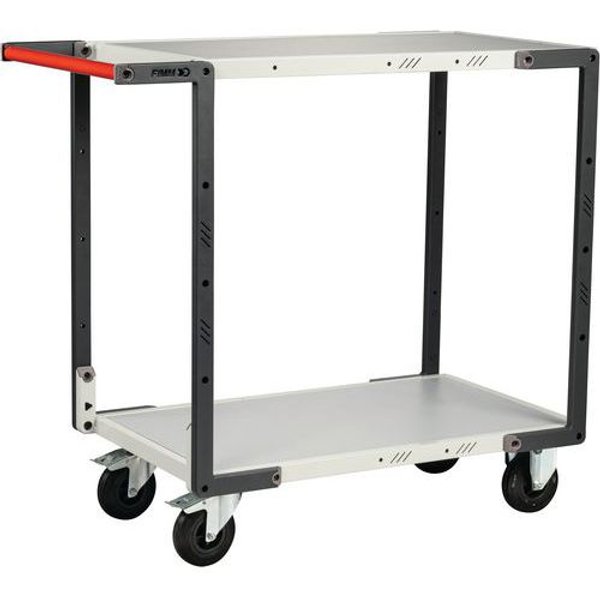 Carrello Montato Ruote CC - 2 Ripiani 850X495 - Melaminico,-image