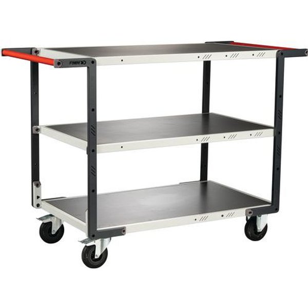 Carrello Montato Ruote CC 250Kg - 3 Ripiani 850X495-Lamiera,-image