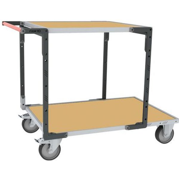Carrello 1 Ripiano 1115X750 + 1 Ripiano 815X750 - Lamiera,-image