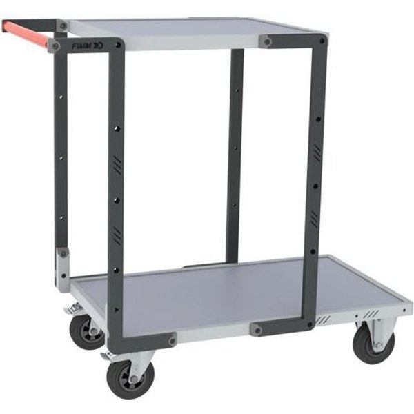 Carrello 250 Kg 1 Ripiano 850X495 + 1 Ripiano 550X495-Melaminico,-image