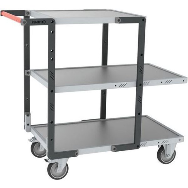 Carrello 250Kg 2 Ripiani 850X495+1 Ripiano 550X495-Melaminico,-image