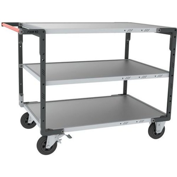 Carrello Montato Ruote TPE 250Kg-3 Ripiani 550X495-Melaminico,-image