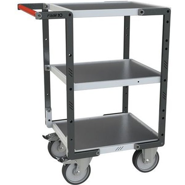 Carrello 400Kg Montato Su Ruote TPE - 3 Ripiani 550X495 - Lamiera,-image