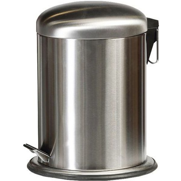 Pattumiera A Pedale Coperchio Bombato-Inox Sat-5L- Probbax,-image