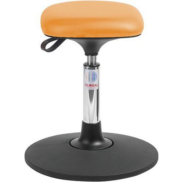 Sgabello Sway Tetra-Similpelle-Basso-Arancione,-image