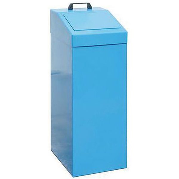 Pattumiera Metallica Raccolta Differenziata-Portata 100L-Blu,-image