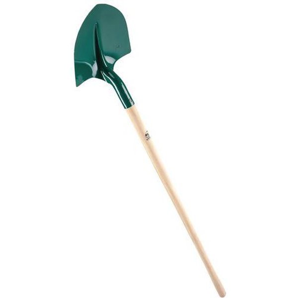 Pala Rotonda In Lamiera 27 Cm Manico In Legno Tp - Leborgne,-image