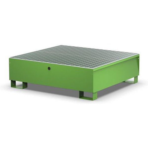 Vasca Modulare Con Griglia Per 4 Fusti - 300 L RAL6018,-image