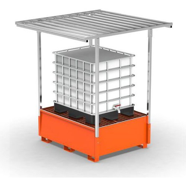 Vasca Con Tettoia 1000L 1 Ibc - Arancio RAL2004,-image