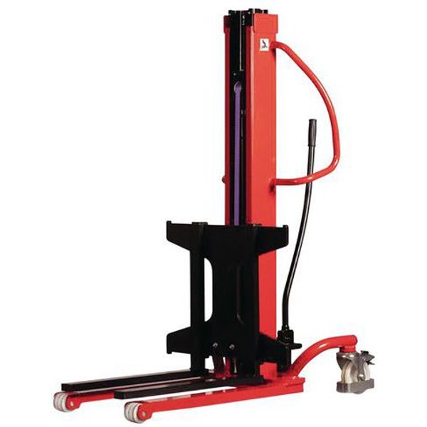 Carrello Elevatore Manuale Mono Montante Forche Regolabili,-image