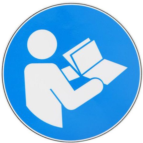 Cartello Consultare Il Manuale D'istruzioni-adesivo-10cm - Manutan-image