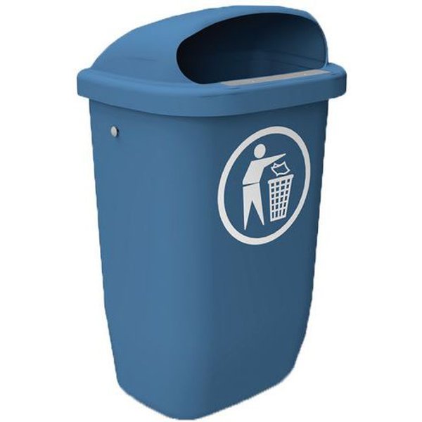 Pattumiera Da Strada 50 L Blu,-image