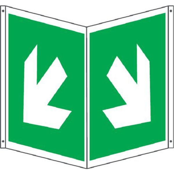 Bifacciale Emergenza Quadrato Freccia Diag. Esterna 160X160,-image