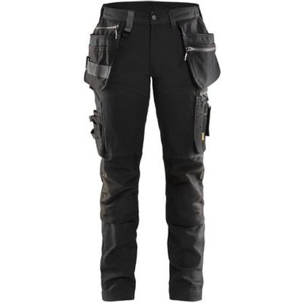 Blaklader - Pantaloni Artigiano Visib Stretch Giallo Fluo E Grigio C48-image