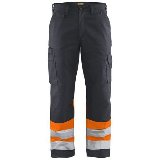 Blaklader - Pantaloni Artigiano Alta Visib Grigio/arancione Fluo D124-image