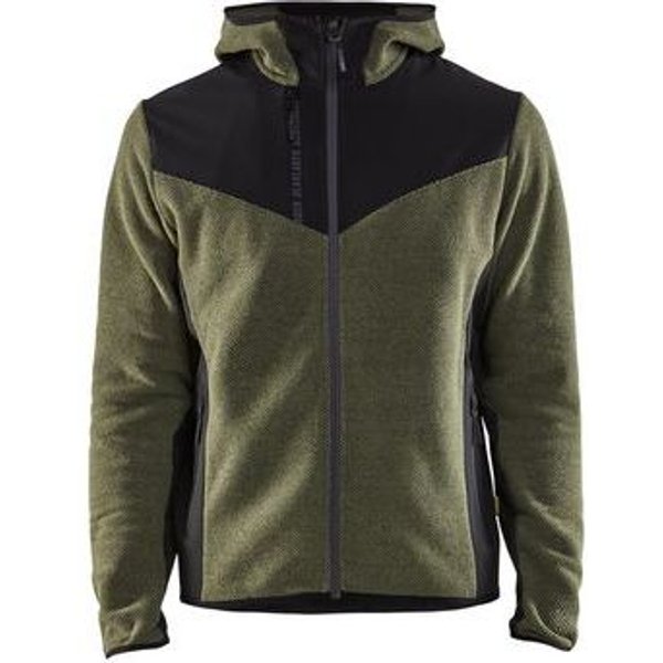 Giacca Da Lavoro In Tricot Jacquard Verde Scuro/Nero,-image