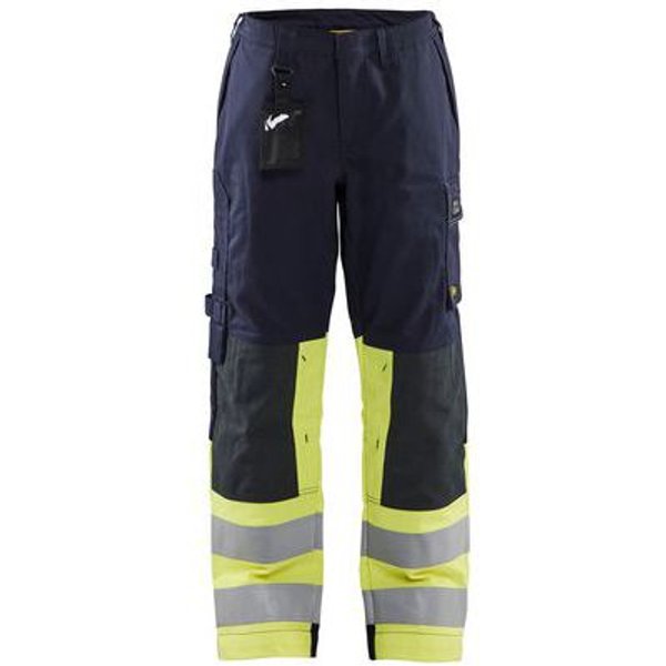 Pantaloni Artigiano Visib Stretch Giallo Fluo E Grigio C156,-image