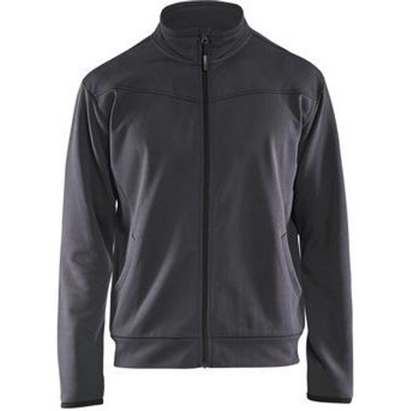 Felpa Da Lavoro Con Zip Grigio Medio/Nero,-image
