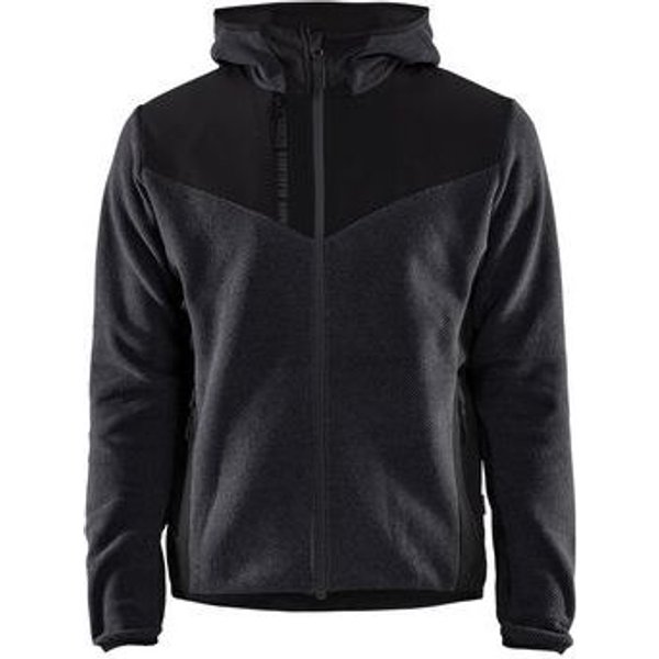 Giacca Da Lavoro In Tricot Jacquard Nero/Grigio,-image