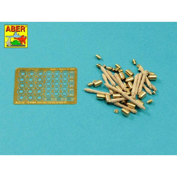 German Stielhandgranate 24 - Set of 15 pcs.- Metal and wood parts