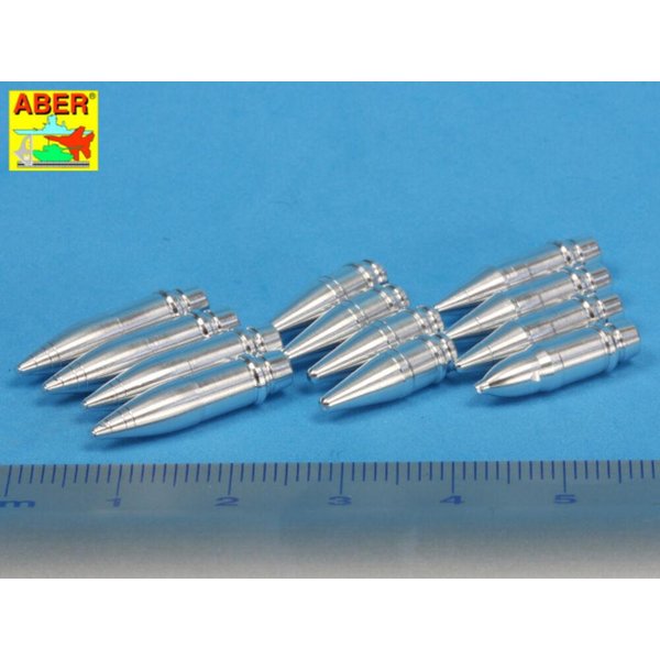 Panzer IV various 7,5 cm ammo projectiles x 12 pcs. /Projektile