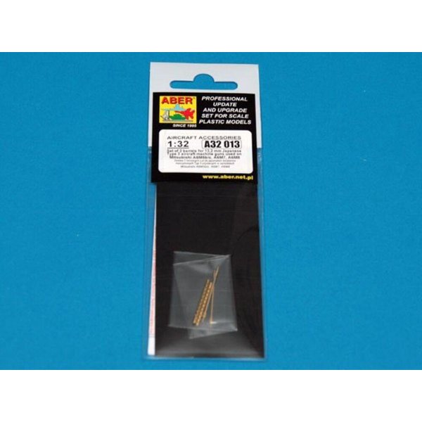 Set of 2 barrels for 13,2 mm Japanese Type 3 aircraft machine guns used on Mitsubishi A6M5b/c, A6M7, A6M8
