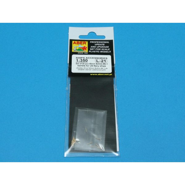 Set of 20 pcs 40 mm Bofors Mk.1 barrels for US Navy ships