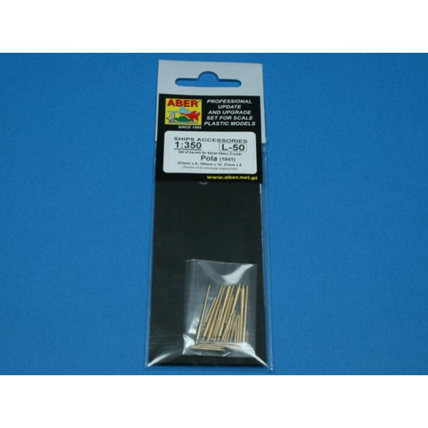 Set of Barrels for Italian Navy Pola class heavy crusies 203mm x 8 100mm x 16, 37mm x 8