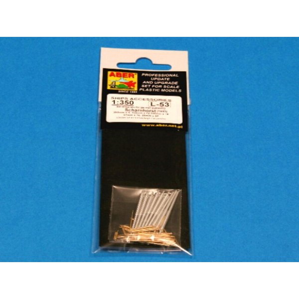 Set of Barrels for Scharnhorst (1943) 280mm x 9; 150mm x 12; 105mm x 14 ; 37mm x 16; 20mm x 32