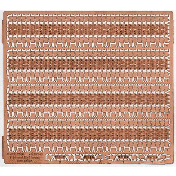 PE-Tracks for T-34 mod.1945 500mm für Dragon, Revell und Unimodel Bausatz