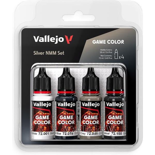 Farb-Set, Silber - 4x18 ml