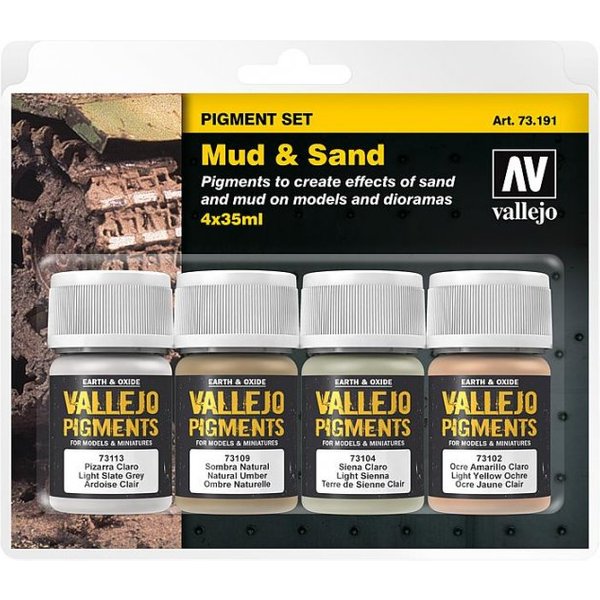 Pigment-Set Schlamm und Sand