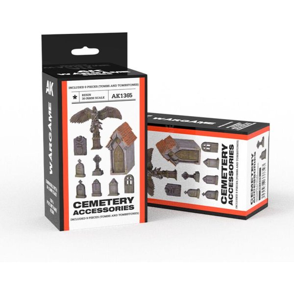 CEMETERY ACCESORIES WARGAME SET (RESIN 30-35MM)
